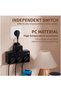 Thermal Surge Protected Triple Wall Mounted Socket with 1X USB and 2X Type-C Outputs Group Socket Multiplier (3500W) - 5