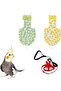 Bird Diaper with 78 Inch Flying Leash - 2 Pack, Reusable Flight Suit with Waterproof Inner Layer, Wa
