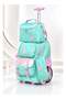 Kids Backpack, 3 set Rolling Backpacks For Girls, Fashion Printed Trolley School Bags, Large Capacity Wheeled Luggage Bag, Kids' Water poof Backpack, Students Book Bag For School Girls, Girl - 6