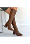 Morena Mink Skin Beige Heeled Boots - 4