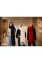 3 Pcs Puffy Soft Textured Women's Scarf Shawl Shoulder-Black-Ecru-Red