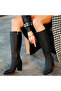 Morena Mink Skin Beige Heeled Boots - 5