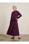 Flounced Skirt Set-Burgundy