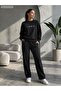 Sea Shells Printed Crew Neck 2-Thread Ribbed Fabric Tracksuit Set