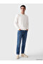 Vizyon New Season White Crew Neck Printed Men's Thick Sweatshirt - 2