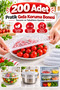 200 Pieces of Pot and Plate Covers Multi-Purpose Food Preservation Cover Practical Stretch Cover - 2
