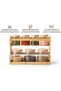 Bamboo Spice Rack Organizer 2-Tier Countertop Seasoning Storage Shelf with 7 Glass Jars and Airtight Bamboo Lids, Kitchen Spice Holder for Herbs, Spices, Seasonings & Pantry - 2