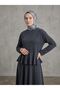 Flounced Skirt Set - Black - 2