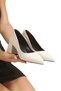 Stiletto Ten Skin Pointed Toe Covered Heel 6 cm Closed Shoes New Season - 4
