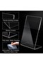 Acrylic Photo Frames, 12 Pieces Clear Sign Holder, Slant Back Display Stand, 10x15cm, for Home Office Restaurant Desk - 7