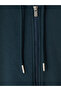 Ozmarka New Season Petrol Hooded Men's Zippered Sweatshirt - 5