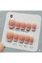 Press-On Nails, Blush French Style, Square Shape, 10 Pieces - 2