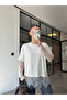 Oversize t-shirt with lace sleeves