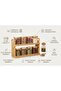 Premium 2-Tier Bamboo Spice Rack Organizer with 8 Airtight Glass Jars, Countertop Kitchen Storage Stand, Multi-Purpose Herb, Spice and Seasoning Holder for Pantry Organization - 3