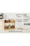 Bamboo Glass Spice Jar Set with Rack, 6-Piece Clear Airtight Spice Storage Canisters with Wooden Stand and Crystal Knobs, Kitchen Countertop Organizer for Herbs, Seasonings & Spices - 3