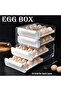 Egg Holder, Egg Container for Refrigerator, Plastic Egg Storage Container Organizer Bin, Egg - 3