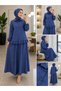 Women's Ruffle Detailed Buttoned Shirt and Rubber-Waisted Long Skirt Two-Piece Set - 3