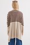 Women's Slit Oversize Poncho Sweater 1222 - F.Beige - 5