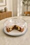26 cm Ceramic Cake Pan with Lid, Pastry Presentation Plate
