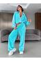 3 Striped Detail Velvet Suit - 4