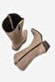 Yafillen Women's Genuine Leather Western / Cowboy Short Boots Mink Suede - 5