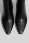Black Short Heeled Vegan Leather Special Design Model Women's Boots - 4