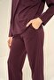 Women's Brown Long Sleeve Pajama Set Pc9304-S-V3 - 5
