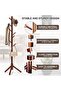 WANGMUXIA Coat Rack, Freestanding Coat Rack with 8 Hooks and 3 Adjustable Size Tree Coat Racks for B - 3