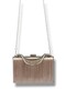 Varol 749-26 Laser Glitter Stone Handle Steel Case Evening Dress Bag
