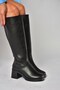 Z973580209 Black Thick Heeled Daily Women's Boots