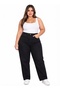 Women's High Waist Straight Leg Denim Trousers