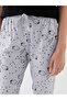 Özmarka New Season Elastic Waist Patterned Women's Pajama Bottoms - 5