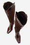 Yalfin Women's Genuine Leather Western / Cowboy Boots Brown Rabat-Brown Suede - 4