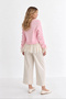 Women's Pink Stylish Lace and Ruffle Detailed Soft Knitwear Cardigan - 2