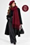 Women's 2-Piece Set Burgundy Scarf and Painter's Beret Set, Winter Gift, Valentine's Day Gift