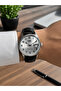 Men's Wristwatch Stylish Special Dial Black Leather Cord 30 Meters Water Resistant