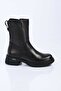 Laceless Zippered Genuine Leather Casual Boots 347-7614 Women's Boots - 5