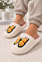 Plush Home Slippers with Butterfly Embroidery, Closed Toe, Soft Insole, Winter Home Slippers, Dowry Slippers, Gift Stc1346 - 3