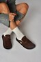 Z250525202 Brown Suede Closed-Front Women's Slippers - 3