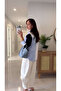 Pallis Blue Navy Blue Striped Knitwear Shirt with Piece Detail - 2