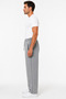Men's Baggy Gray Sweatpants Winter Style with Side Piping and Zipper Pockets - 2
