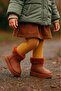 Kids Waterproof Girls' Eva Rain Boots with Fur Inside, Snow Boots