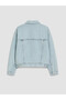 Xside Blue Shirt Collar Women's Jean Jacket - 8