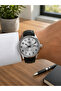 Men's Wristwatch Stylish Special Dial Black Leather Cord 30 Meters Water Resistant - 2