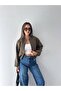 Lined Inside, Elastic Waist, Crop Bomber Cashmere Jacket - 3