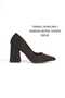 Stiletto Black Suede Pointed Toe Covered Heel 9 cm Closed Shoes New Season - 2
