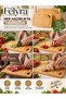 Set of 2 Natural Bamboo Cutting Boards 30X20 - 28X18 cm Slotted Chopping and Presentation Board with Handle - 4