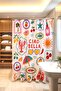 Sea Icons Themed Patterned Bathroom Curtain, Shower Curtain, Bathtub Curtain 175X200Cm - 3