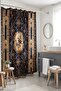 Artistic Bird Embroidery Patterned Bathroom Curtain, Shower Curtain, Bathtub Curtain 175X200Cm - 5