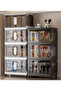 4-Tier Plastic Storage Cabinet with Transparent Doors and Wheels, 50 x 32 x 113 cm - 5